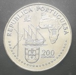 PORTUGAL - MOEDA DE NÍQUEL - 200 ESCUDOS - SOBERBA