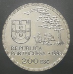 PORTUGAL - MOEDA DE NÍQUEL - 200 ESCUDOS - SOBERBA