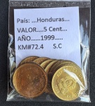 HONDURAS - 10 MOEDAS DE 5 CENT - FC
