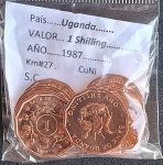 UGANDA - 10 MOEDAS DE 1 SHILLING - FC