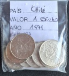 CHILE- 10 MOEDAS DE 1 ESCUDO - FC