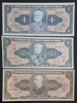 C 009 -1944 - 3 NOTAS DE CRUZEIRO DIFERENTES - CLAUDIONOR DE S. LEMOS/LUCAS LOPES - FE