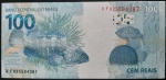 C 369 - 1 NOTA DE 100 REAIS - KF - COM PINTAS AMARELAS - VALOR DE CATALOGO R$ 150