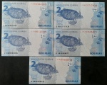 2 REIAS - BA, CH, DE, EG e LC - 5 NOTAS DIFERENTES - FE