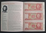 CUBA - FOLDER COM 3 CÉDULAS DAS 3 SÉRIES EMITIDAS DO TCHE GUEVARA - RARO CONJUNTO