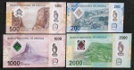 ANGOLA - SÉRIE COMPLETA COM 4 NOTAS DE POLÍMERO, TODAS FE