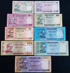 SÉRIE COM 9 NOTAS - BANGRADESH - 2, 5, 10, 20, 50, 100, 200, 500, 1000 TAKAS - FE