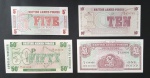 INGLATERRA - FORÇAS ARMADAS - 4 NOTAS - FE
