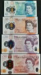 POLÍMERO - INGLATERRA - RAINHA - ÚLTIMA SÉRIE DA RAINHA - 4 NOTAS - FE