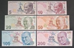 TURQUIA - 2009 - SÉRIE COM 6 NOTAS - FE