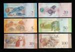 VENEZUELA SÉRIE DE 6 NOTAS TODAS FE