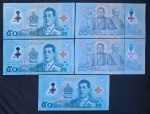THAILANDIA - POLÍMERO - 50 BHATS - 5 NOTAS - FE