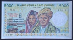COMORES - 5.000 FRANCOS - FE