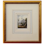 AUGUSTUS EARLE - Corcovado Mountain, Rio de Janeiro (Rua São Clemente). Gravura publicada por Henry Colburn na Great Marlborough Street em 1838. 15 x 12 cm (MI). 45 x 41 cm (ME). A obra retrata uma cena Rua São Clemente hoje histórica do Rio de Janeiro no século XIX, apresentando a montanha do Corcovado ao fundo. Moldura dourada e paspatur