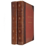 Bruxelles à travers les âges - Importante livro em 2 volumes, escrito por Louis Salomon Hymans (1829-1884), dedicado, com autorização dos Condes de Flandres, ao Príncipe Baudoin. Editado pela Bruylant-Christophe et Cie  Bruxelas. em 1882 para o volume I e em 1884 para o volume II. Lombadas em couro pirogravado. Obra considerada um dos livros históricos mais importantes sobre a cidade, apresentando numerosas gravuras e um relato descritivo único, mais especialmente focado no seu desenvolvimento arquitetônico e urbano. 5 x 36 x 28 cm.