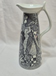 VINTAGE. Vaso em porcelana dinamarquesa Nymolle de 1960, assinado por Ib Spang Olson. Medidas: 11cm de base x 27cm de altura. Estado: Pequenos bicados.