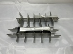 Lote de 2 antigos extratores de gelo em alumínio. Medindo 27cm x 10cm x 5cm de altura.