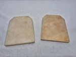Par de bases em ALABASTRO Medindo 17cm x 13cm.