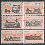 CUBA - TRENS 1829 - 6 SELOS - CARIMBADO - MINT