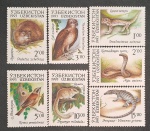 UZBEQUISTÃO - FAUNA - 7 SELOS - 1993 -  MINT