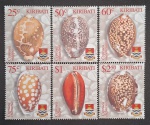 KIRIBATI - CONCHAS - 6 SELOS - MINT