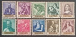 ESPANHA - ARTE - 10 SELOS - PONTOS DE OXIDO