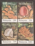 MALASIA - FLORA MARINHA - 4 SELOS MINT
