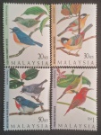 MALASIA - FAUNA AVES - 4 SELOS MINT