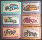 POLONIA - CARROS 6 SELOS NOVOS SEM GOMA