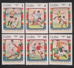 CUBA - COPA DO MUNDO - SÉRIE COM 6 SELOS MINT