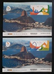 B183/84 - BLOCOS DA ENTREGA DAS BANDEIRAS OLÍMPICA E PARAOLÍMPICA