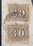 13 - PAR SOBRE PAPEL COM  CARIMBO INTEIRO - VALOR DE CATALOGO R$ 170,