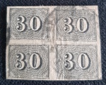 QUADRA DO 30 RÉIS CARIMBO CIDADE DE CAMPOS 