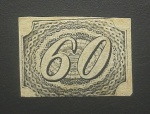 INCLINADO DE 60 RÉIS NOVO - 3 BOAS MARGENS UMA CURTA - AMINCI - 400 UF.