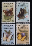 ANTIGUA - BORBOLETAS - 4 SELOS MINT