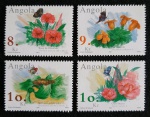 ANGOLA - FAUNA E FLORA - SÉRIE COM 4 SELOS MINT