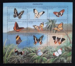 MADAGARCAR - BORBOLETAS - MINI FOLHA COM 12 SELOS