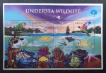 ANTIGUA BARBUDA - FAUNA - FOLHINHA COM 12 SELOS MINT