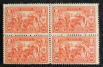 C-8 - QUADRA DO 100 RÉIS SEM GOMA - CATALOGO R$ 912