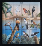 MADAGASCAR - PÁSSAROS - MINI FOLHA MINT