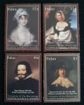 PALAU - PINTORES FAMOSOS - 4 SELOS MINT