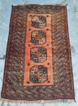 Antigo tapete Afghan., lã sobre lã. Med. 162 x 106 cm.
