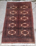 Antigo tapete Karachi paquistaneses- Pata de Elefante. Med. 200 x 127 cm.