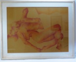 Monica Magalhães? " Figura de Casal" técnica mista sobre cartão, assinada no C.I.D, emoldurado e envidraçado. Med. 84 x 105 cm/64 x 86 cm. PELAS DIMENSÕES NÃO PODE IR PELOS CORREIOS.