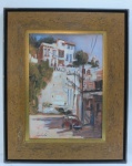 VIRGILIO DIAS FERREIRA (Rio de Janeiro, RJ, 8 de setembro de 1956) SANTA TEREZA RIO 1991- ,óleo sobre tela, emoldurado, assinado no C.I.E., intitulado, assinado e datado no verso. com dedicatória. Medidas 67 x 54 cm com moldura e 45 x 35 cm sem moldura.