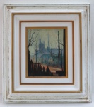 NEY TECIDIO ,( 1929 - 1988 ) "Ao cair da tarde Paris 1992" - ,óleo sobre tela, emoldurado, assinado no C.I.E., intitulado, assinado e datado no verso. Medidas 55 x 50 cm com moldura e 27 x 22 cm sem moldura.