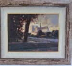 JOSE BENIGNO RIBEIRO-(São Lourenço, MG, 21 de setembro de 1955) " 2010 Notre Dame" ,óleo sobre tela, emoldurado, assinado no C.I.E., intitulado, assinado e datado no verso. com dedicatória. Medidas 50 x 60 cm com moldura e 30 x 40 cm sem moldura.