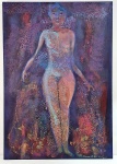 DEMOSTENES VARGAS- " Figura de Mulher" óleo sobre tela,  assinado no CID, sem moldura. Med. 101 x 70 cm. NÃO PODE SER ENVIADO PELOS CORREIOS.