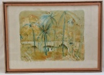 FABIANO " Praia Farinha II", Gravura 28/53, ano 1982 com marca d'água do artista nas laterais e cantos inferiores, emoldurado e envidraçado. Med. 55 x 75/49 x 69 cm. DEVIDO A FRAGILIDADE NAÕ ENVIAMOS PELOS CORREIOS.