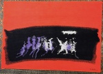 MANABU MABE - Espetacular tapeçaria, dec. 60, medindo: 1,25 m x 1,80 m (acompanha certificado de autenticidade do Instituto Manabu Mabe)